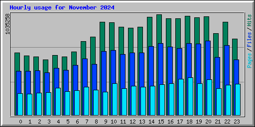 Hourly usage for November 2024